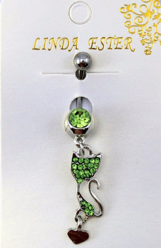 Imagem 2 de 3 de Piercing De Gato Luxo Com Puro Strass