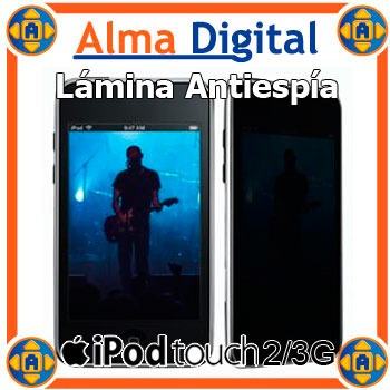 Imagen 1 de 3 de Lamina Protectora Pantalla Antiespia iPod Touch 2g 3g + Paño
