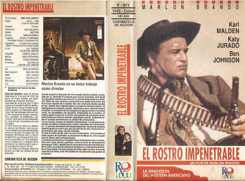 El Rostro Impenetrable Vhs Marlon Brando Karl Malden Western