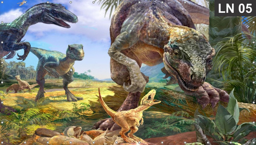 Imagem 5 de 6 de Painel De Festa Dinossauros 3,00x2,50m Lona Decoração