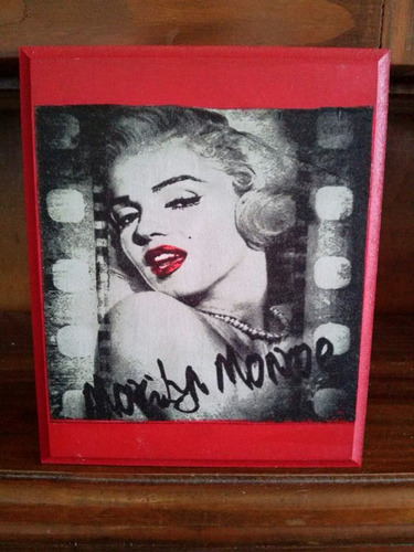 Cuadro En Decoupage.  Marilyn