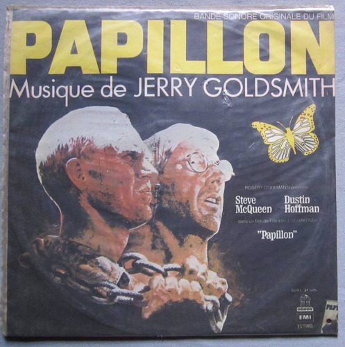 Antiguo Disco De Vinilo De La Pelicula Papillon Jerry Goldsm