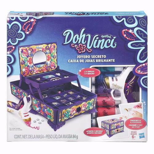 Novo Doh Vinci Joyeri Caixa De Joias Brilhante Hasbro B7003