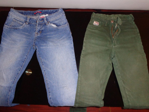 Lote De Dos 2 Jeans Niña / Dama : Elastizados Cintura Alta