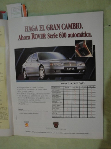 Publicidad Rover Serie 600 Año 1997