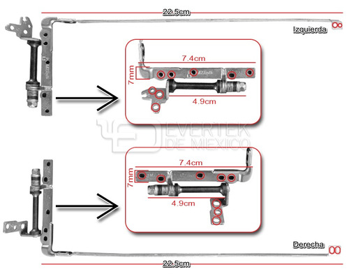 Bisagras Nuevas Compaq Cq40 Cq45 Series Izq Y Dcha.