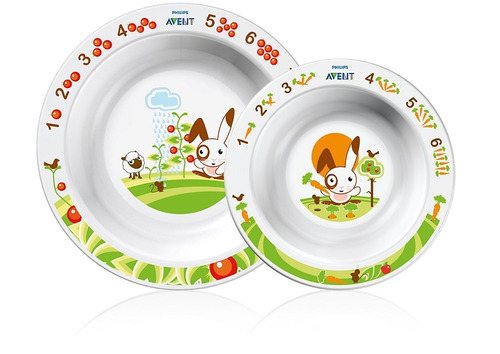 Set De Platos Hondos Avent Philips Scf708/00 Para Bebes