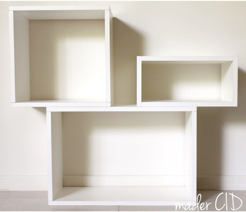 Imagen 3 de 4 de Cubos Melamina 18mm Combo X 3 Unidades 20x40 + 40x40 + 60x40
