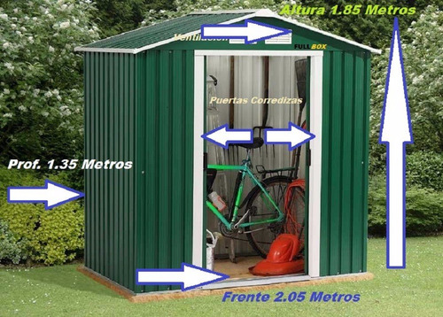 Imagen 5 de 5 de Galpón Casita De Jardín Depósito Prefabricado Chapa Color.