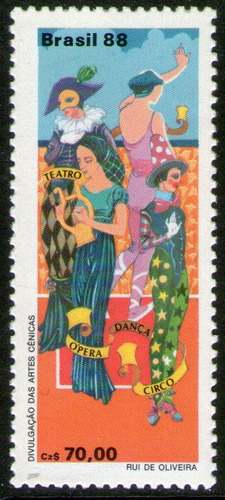 Brasil Sello Mint Teatro = Danza = Ópera = Circo Año 1988