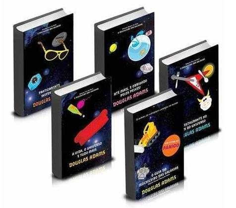 5 Volumes Coleção O Guia Do Mochileiro Das Galaxia - Lacrado