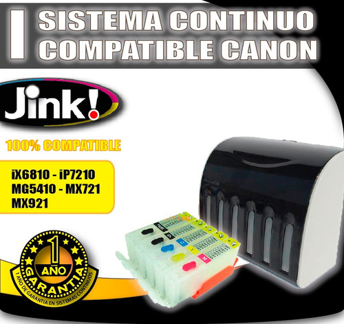 Sistema Continuo Compatible Canon Ix6810 - Ip7210 - Mg5410