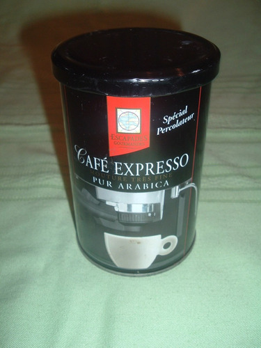 Caja Cilindrica De Lata Cafe Express Vacia