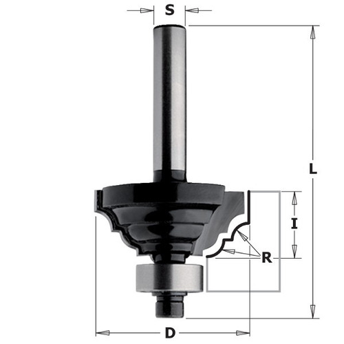 Broca Para Router Ogee Clásica R 1/8  Carpintero Cmt 84103