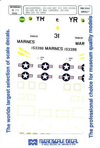 Calcas Para Maqueta Boeing Ch 46 Microscale 1/72