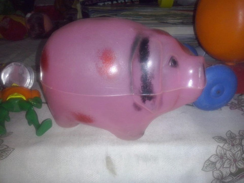 Antiguo Muñeco Chanchito Plastico Inflado Años 70