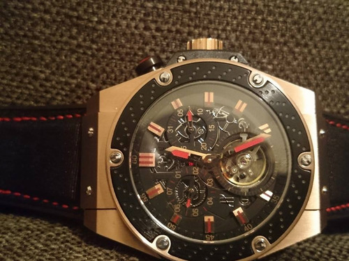 Relógio Luxo Edição F1 Tur Billon Dourado