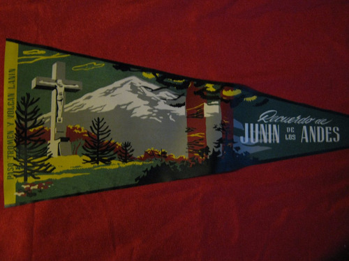 Banderín Antiguo San Martín De Los Andes - Volcán Lanin