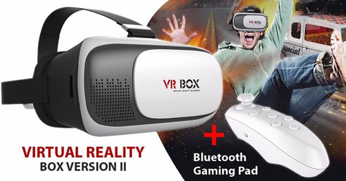 Vr Box 2.0 + Gratis Control Mando Bluetooth Realidad Virtual