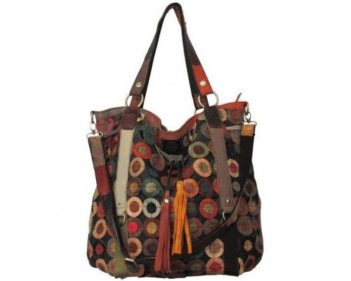 Amerileather Multicolor Lloyd Cuero Bolsa Bolso Arco Iris