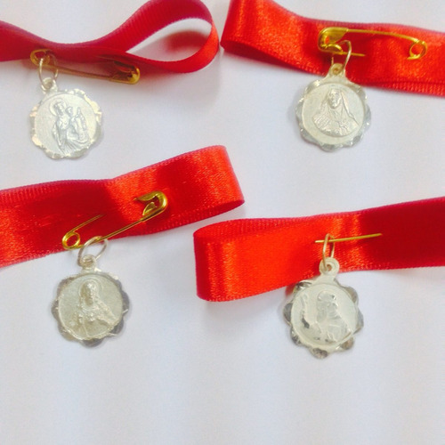Medallas De Plata Fina Para Bebe San Benito Sagrado Corazon