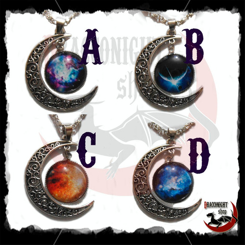 Collar Luna & Cristal Galaxia - Collar De Luna - Galaxia