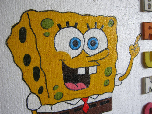 Cartel De Espuma Plast Para Cumpleaños!!!... Bob Esponja...