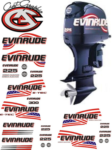 Calcomanias Tapas De Motor Evinrude 175 200 225 250