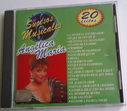 Angelica Maria Sucesos Musicales 20 Exitos Cd Rarisimo 1999