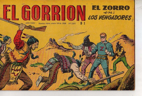 El Gorrion / Nª 1207 / 1956 / El Zorro En: Los Vengadores