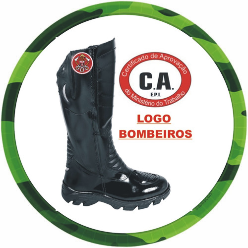 Bota Ca Bombeiro Militar Motociclista Couro**12x S/ Juros**