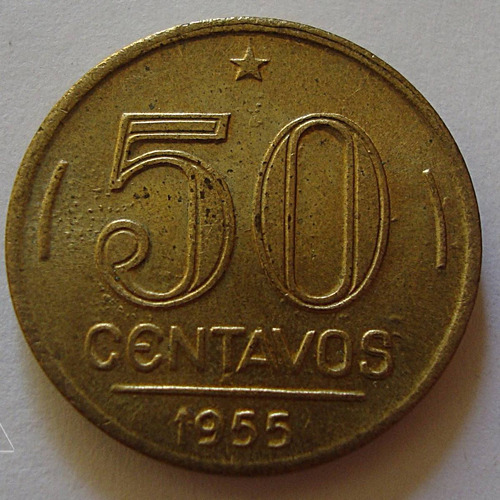 160.41 Bela Moeda 50 Centavos 1955 Presidente Dutra