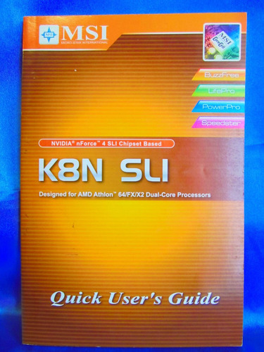 Manual De Uso K8n Sli Ms-7185 Atx Mainboard