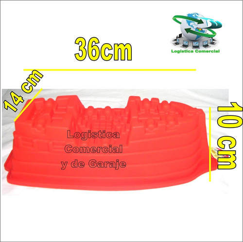 Imagen 6 de 10 de Molde Silicon Barco Pirata Gigante Torta Gelatina Quesillo