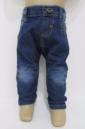 Calça Jeans Saruel Bebê Menino Regulagem Largura Mto Macio