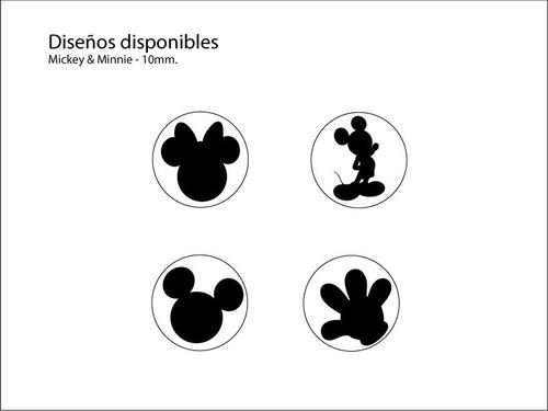 Sacabocados Con Forma Mickey Mouse 10mm - Varios Modelos