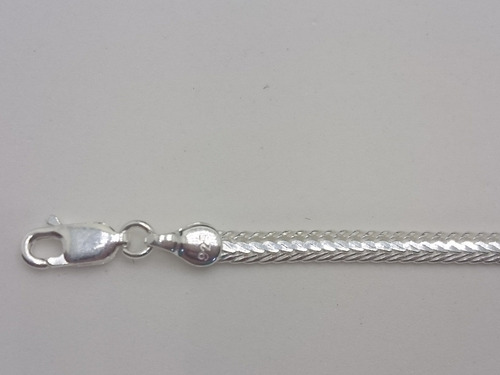 Imagem 7 de 7 de Pulseira Chapa Adulto Malha Italiana Prata 925 + Gravação