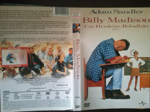 Dvd Billy Madison Um Herdeiro Bobalhão - Adam Sandler