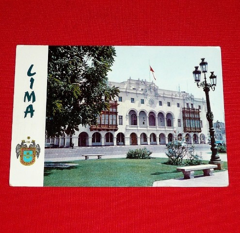 Antigua Postal Municipalidad De Lima Perú 1982 Plaza D Armas