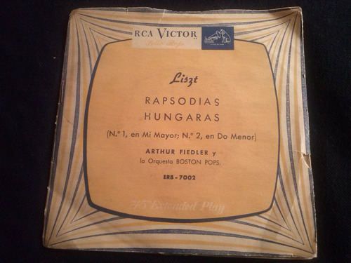 Single Liszt Rapsodias Húngaras Arthur Fiedler 