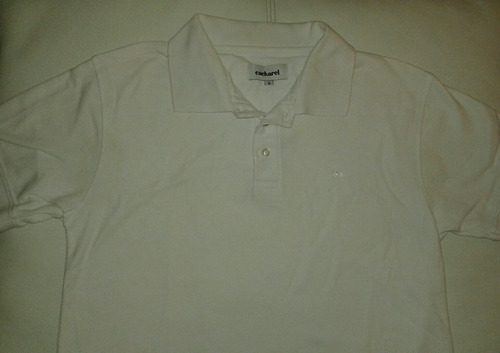 Remera Hombre Pique Cacharel Tipo Polo Talle S Blanca