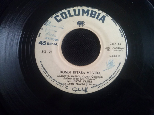 Single Roberto Yanes - Donde Estara Mi Vida