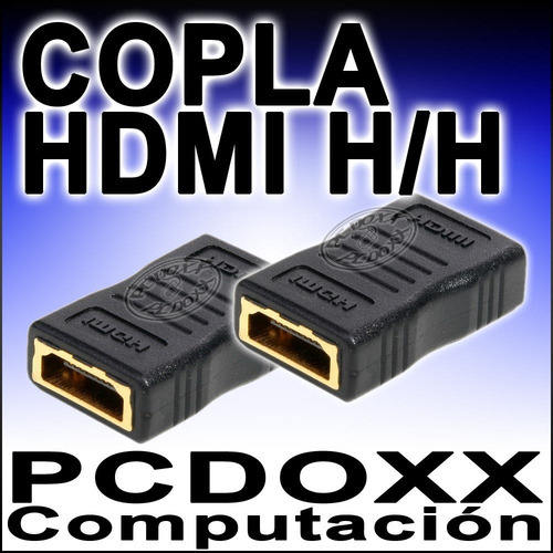 Imagen 2 de 3 de Copla Adaptador Hdmi Hembra Cambiador Genero Extension