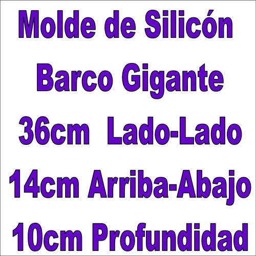 Imagen 4 de 10 de Molde Silicon Barco Pirata Gigante Torta Gelatina Quesillo