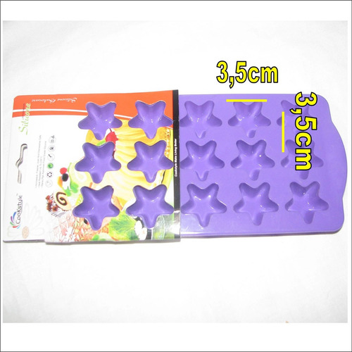 Molde Silicon 15 Estrellitas Bombones Chocolate Velas