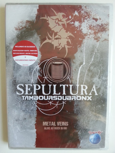 Dvd Sepultura Metal Veins Alive At Rock In Rio - Lacrado!!!