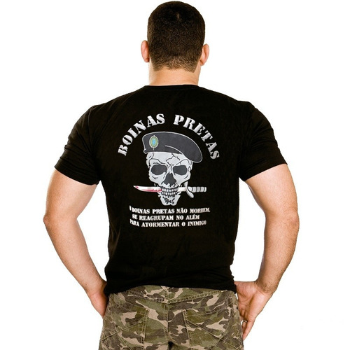 Camiseta Boinas Pretas ,estampada , Militar , Soldado