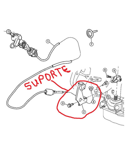 Suporte 52107845ac Cabo Câmbio Automático 48re Ram 2500 5.9