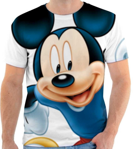 Camiseta Camisa Mickey Mouse Estampada Masculina 01