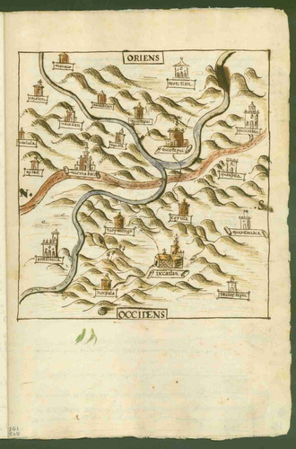 Lienzo Canvas Arte Mapa Ixcatlán Oaxaca México 1578 75x50